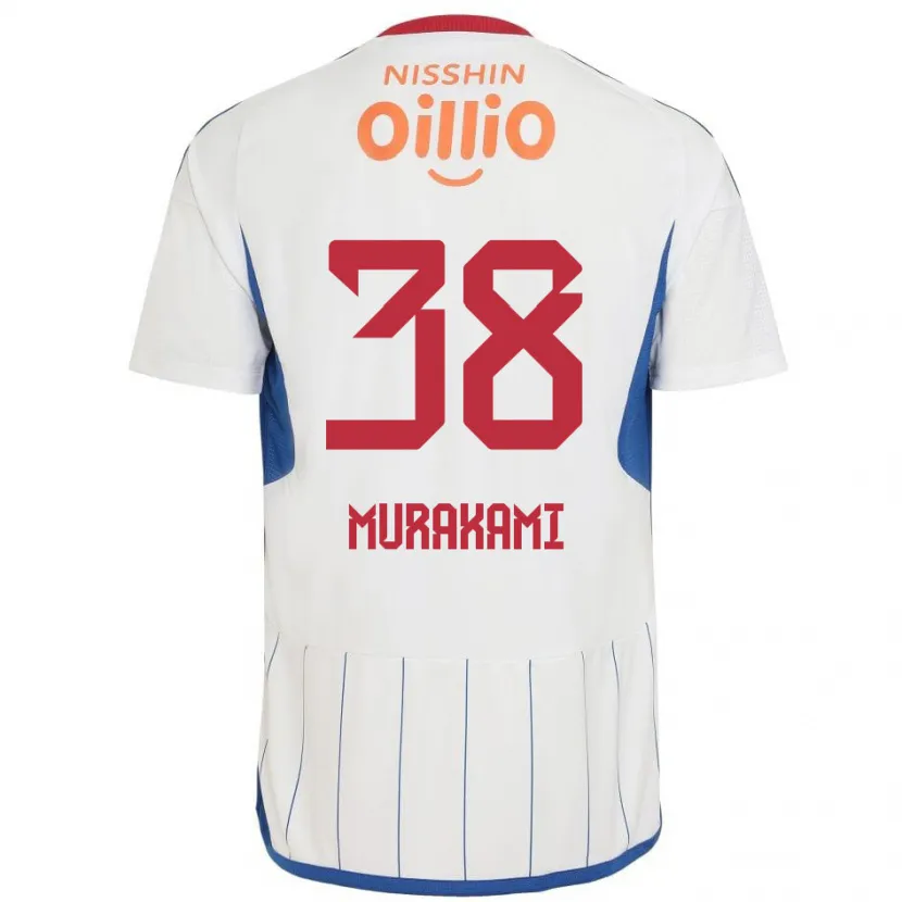 Danxen Kid Yuhi Murakami #38 White Blue Red Away Jersey 2024/25 T-Shirt