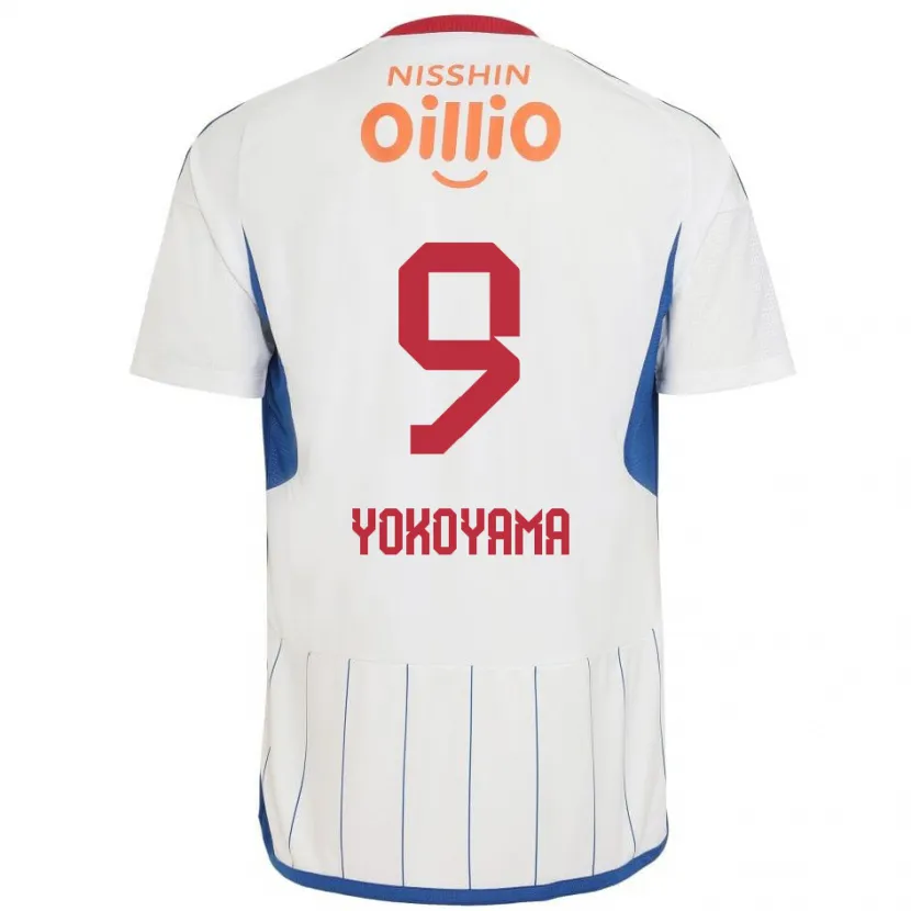 Danxen Kid Shunsuke Yokoyama #9 White Blue Red Away Jersey 2024/25 T-Shirt