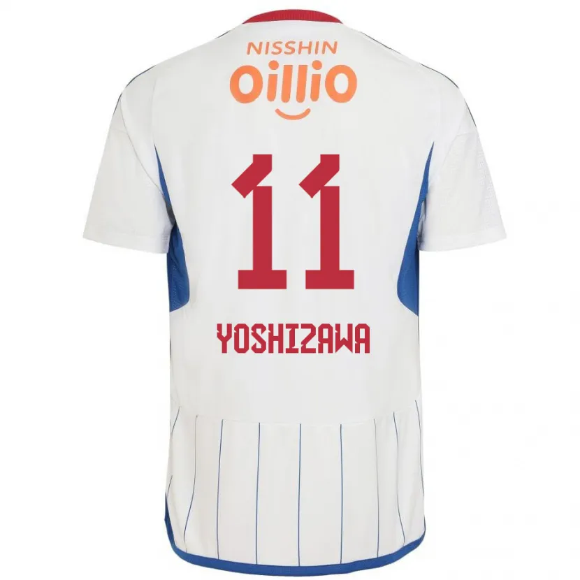 Danxen Kid Mirai Yoshizawa #11 White Blue Red Away Jersey 2024/25 T-Shirt