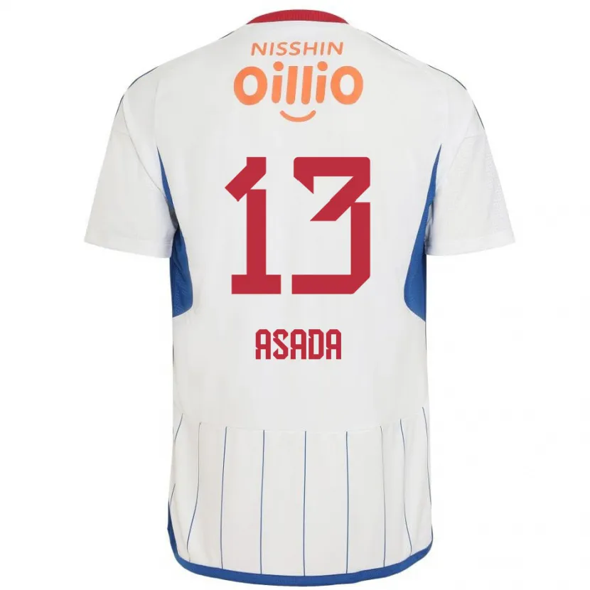 Danxen Kid Taisho Asada #13 White Blue Red Away Jersey 2024/25 T-Shirt