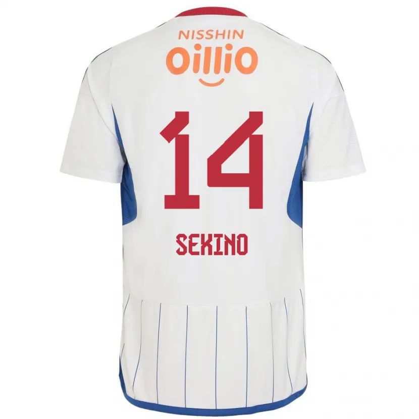 Danxen Kid Aiki Sekino #14 White Blue Red Away Jersey 2024/25 T-Shirt