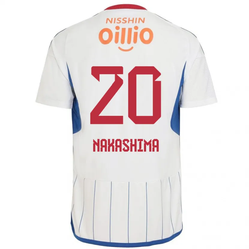 Danxen Kid Rikuto Nakashima #20 White Blue Red Away Jersey 2024/25 T-Shirt