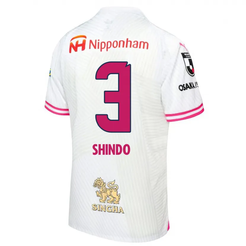 Danxen Kid Ryosuke Shindo #3 White Pink Away Jersey 2024/25 T-Shirt