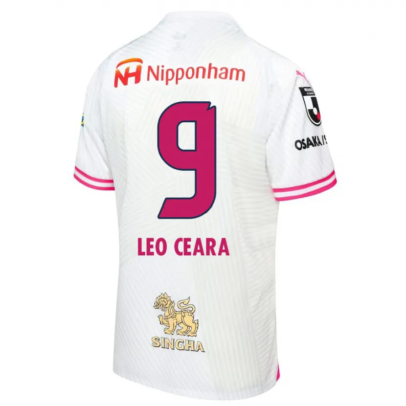 Danxen Kid Léo Ceará #9 White Pink Away Jersey 2024/25 T-Shirt