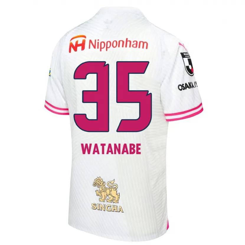 Danxen Kid Ryo Watanabe #35 White Pink Away Jersey 2024/25 T-Shirt