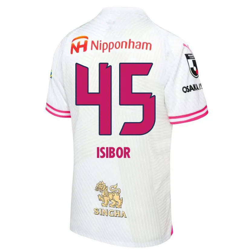 Danxen Kid Ken Isibor #45 White Pink Away Jersey 2024/25 T-Shirt