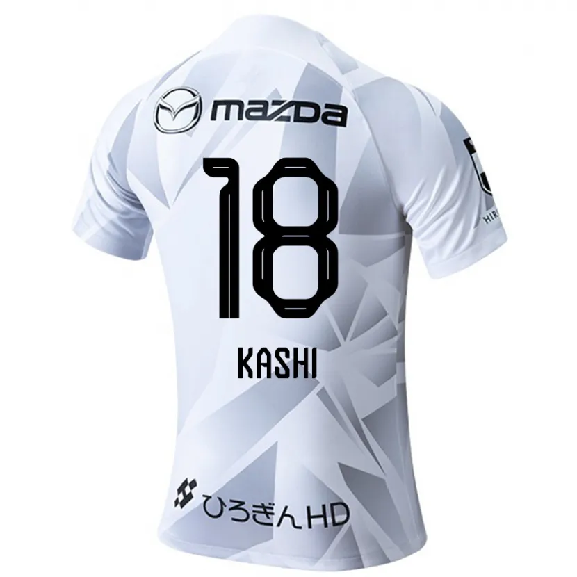 Danxen Kid Yoshifumi Kashiwa #18 White Grey Black Away Jersey 2024/25 T-Shirt