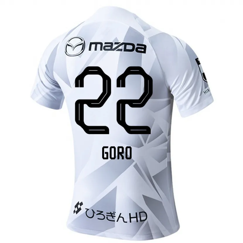 Danxen Kid Goro Kawanami #22 White Grey Black Away Jersey 2024/25 T-Shirt