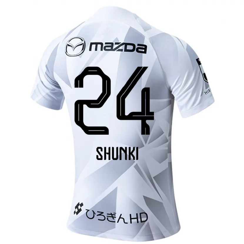 Danxen Kid Shunki Higashi #24 White Grey Black Away Jersey 2024/25 T-Shirt