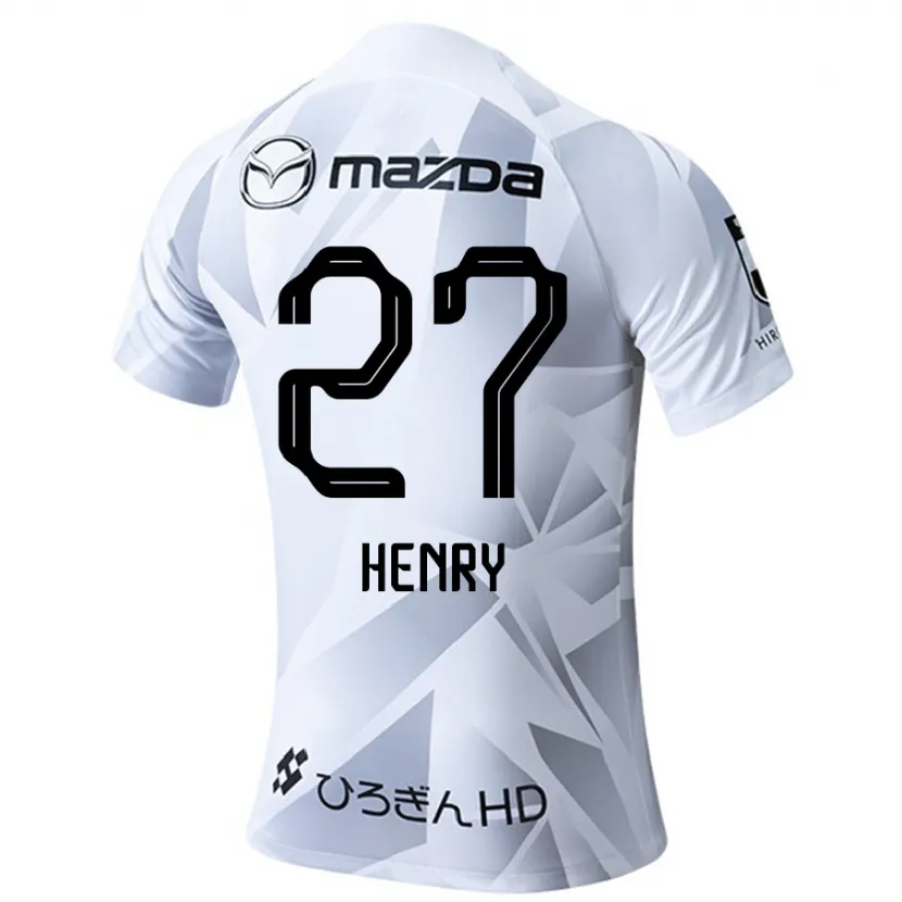 Danxen Kid Osamu Henry Iyoha #27 White Grey Black Away Jersey 2024/25 T-Shirt