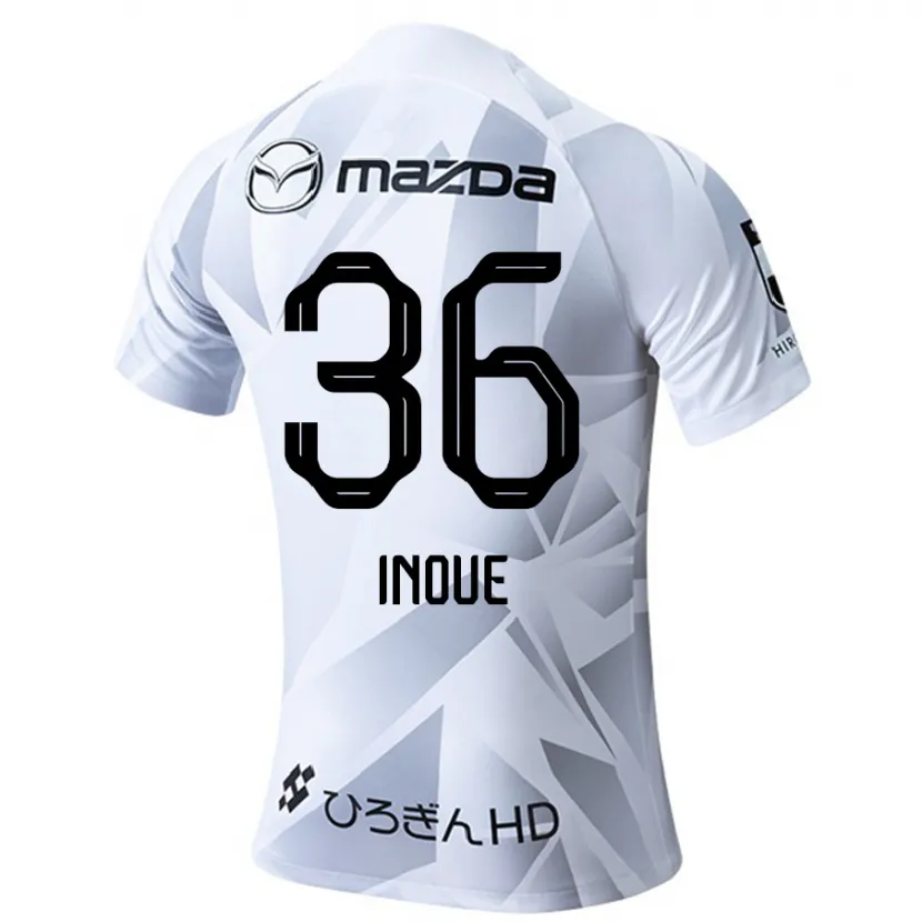 Danxen Kid Aren Inoue #36 White Grey Black Away Jersey 2024/25 T-Shirt