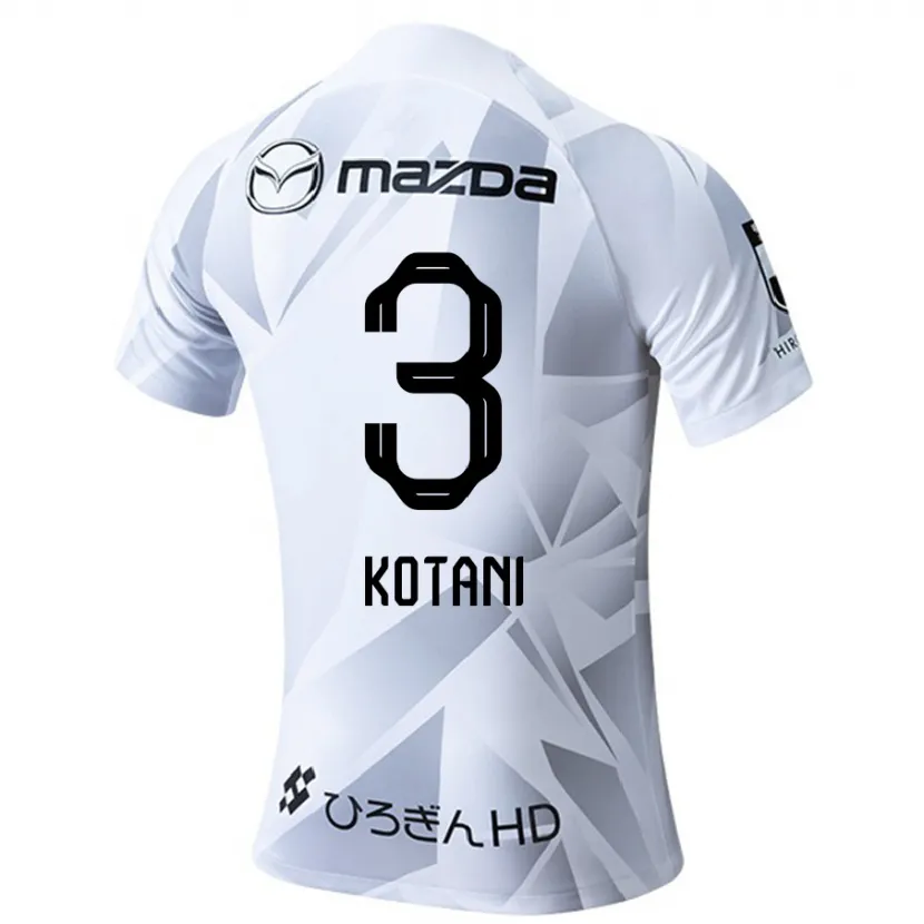 Danxen Kid Fuga Kotani #3 White Grey Black Away Jersey 2024/25 T-Shirt