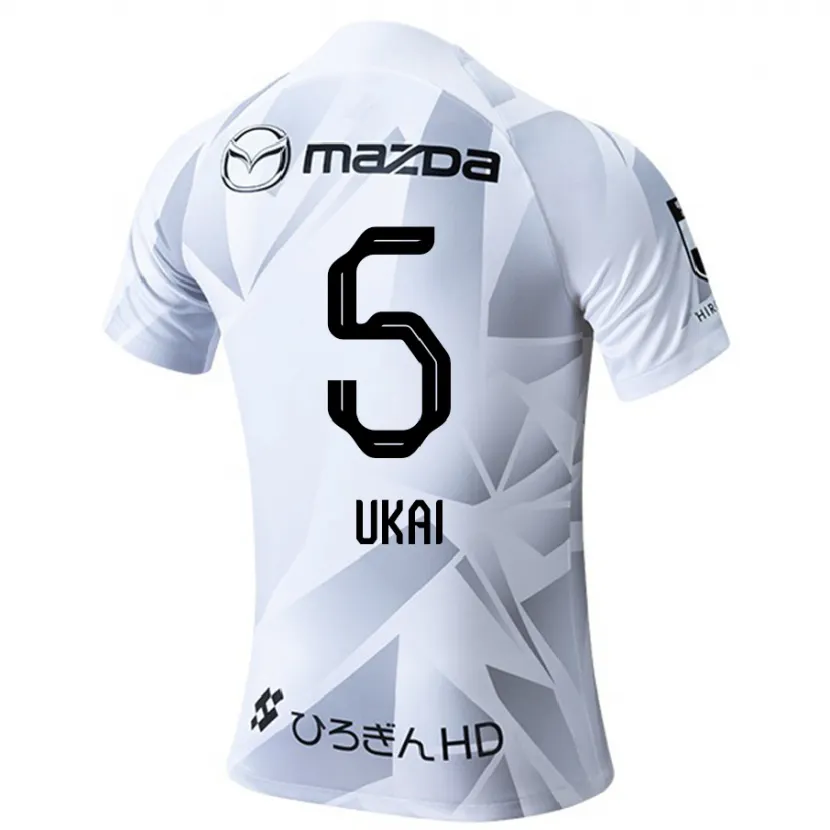 Danxen Kid Hiroto Ukai #5 White Grey Black Away Jersey 2024/25 T-Shirt