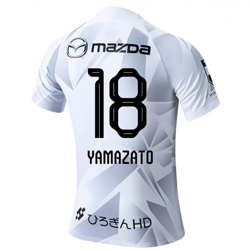 Danxen Kid Kenshin Yamazato #18 White Grey Black Away Jersey 2024/25 T-Shirt