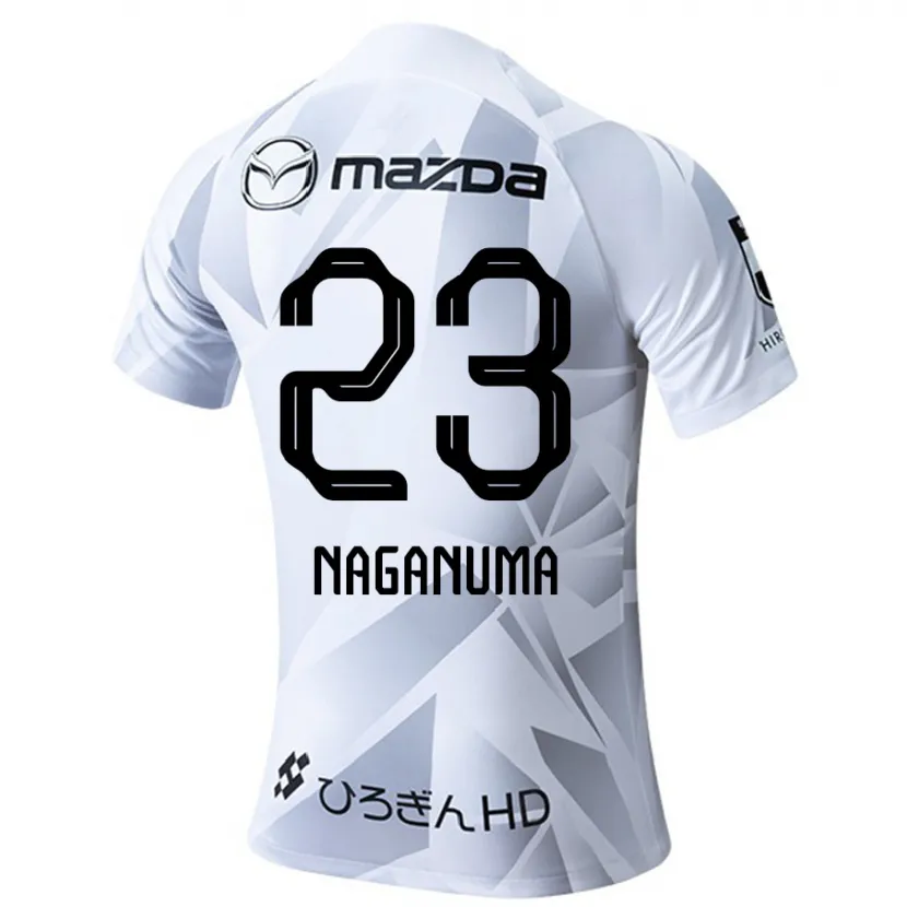 Danxen Kid Seimei Naganuma #23 White Grey Black Away Jersey 2024/25 T-Shirt