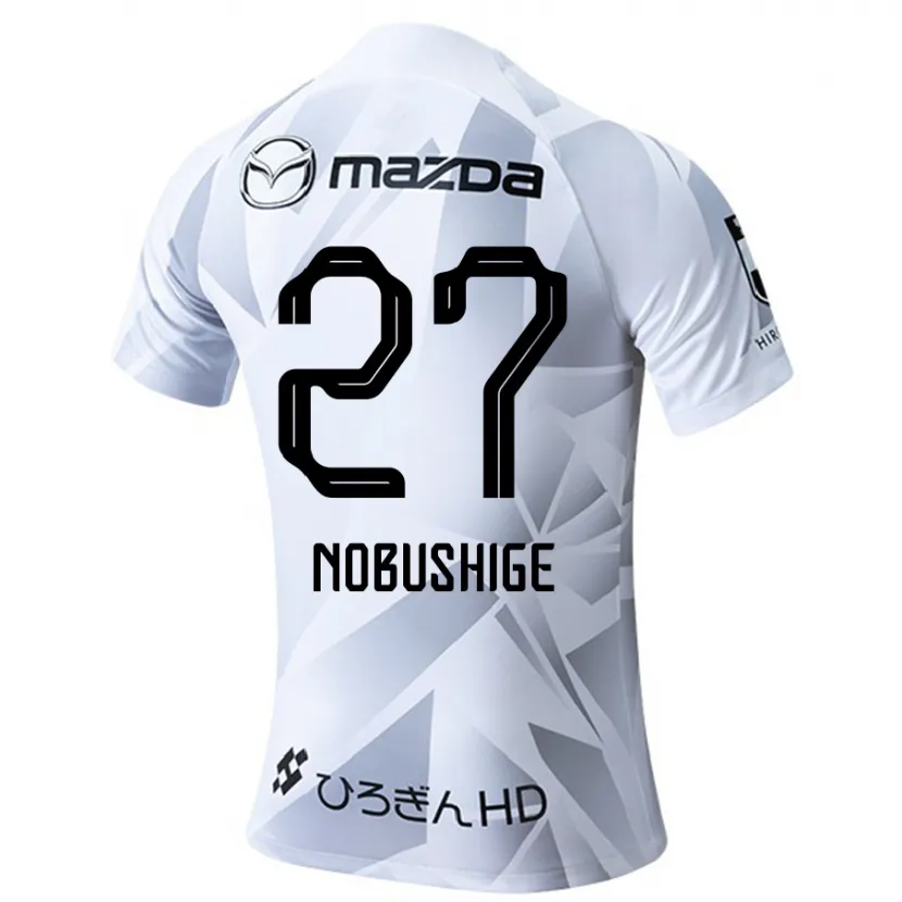 Danxen Kid Ryojiro Nobushige #27 White Grey Black Away Jersey 2024/25 T-Shirt