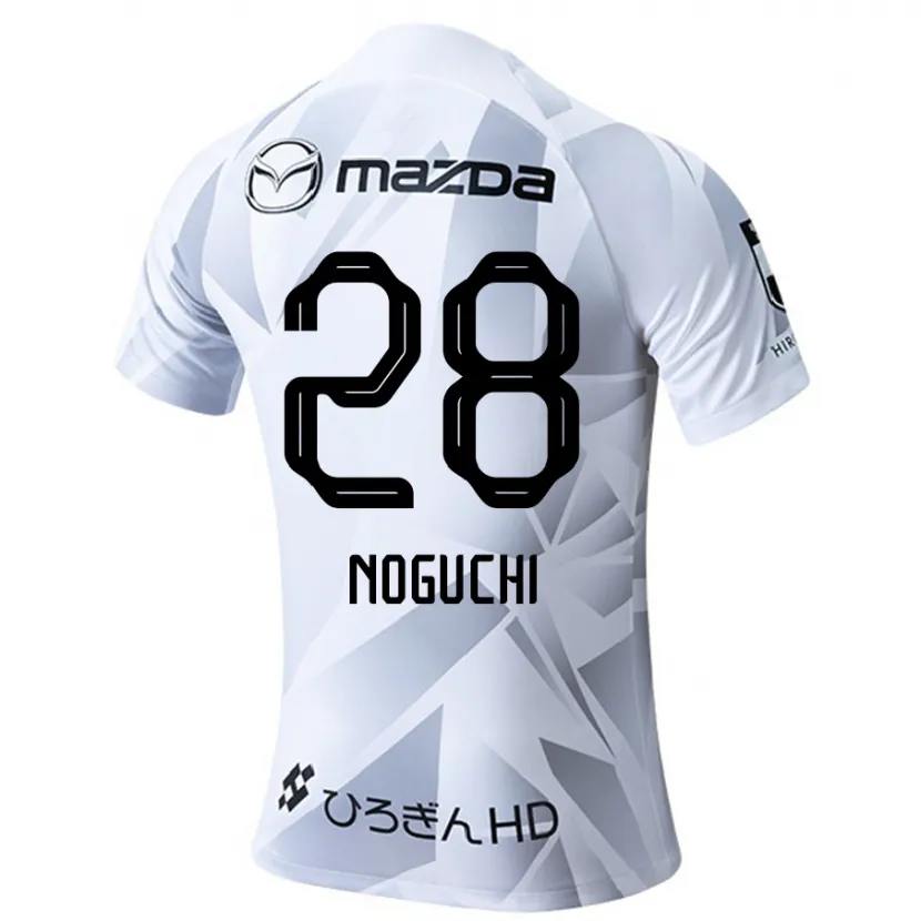 Danxen Kid Rento Noguchi #28 White Grey Black Away Jersey 2024/25 T-Shirt