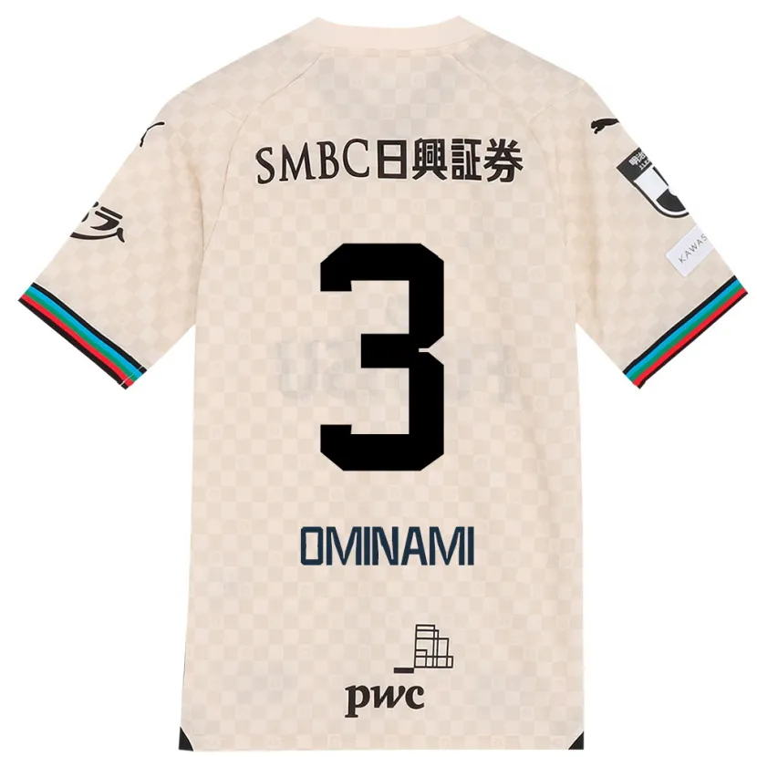 Danxen Kid Takuma Ominami #3 White Gray Away Jersey 2024/25 T-Shirt