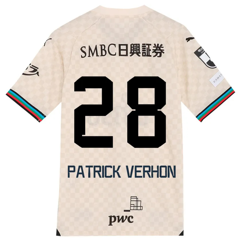 Danxen Kid Patrick Verhon #28 White Gray Away Jersey 2024/25 T-Shirt