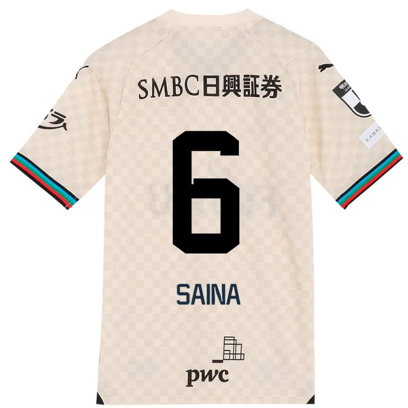 Danxen Kid Yuta Saina #6 White Gray Away Jersey 2024/25 T-Shirt