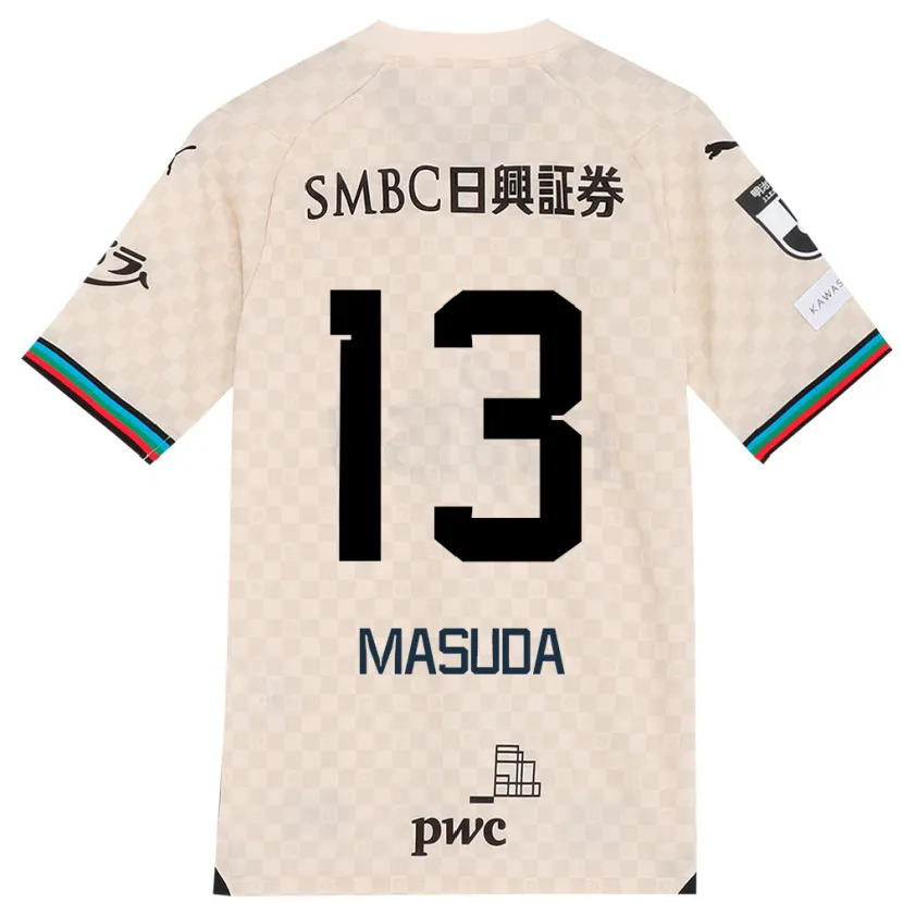 Danxen Kid Hinata Masuda #13 White Gray Away Jersey 2024/25 T-Shirt