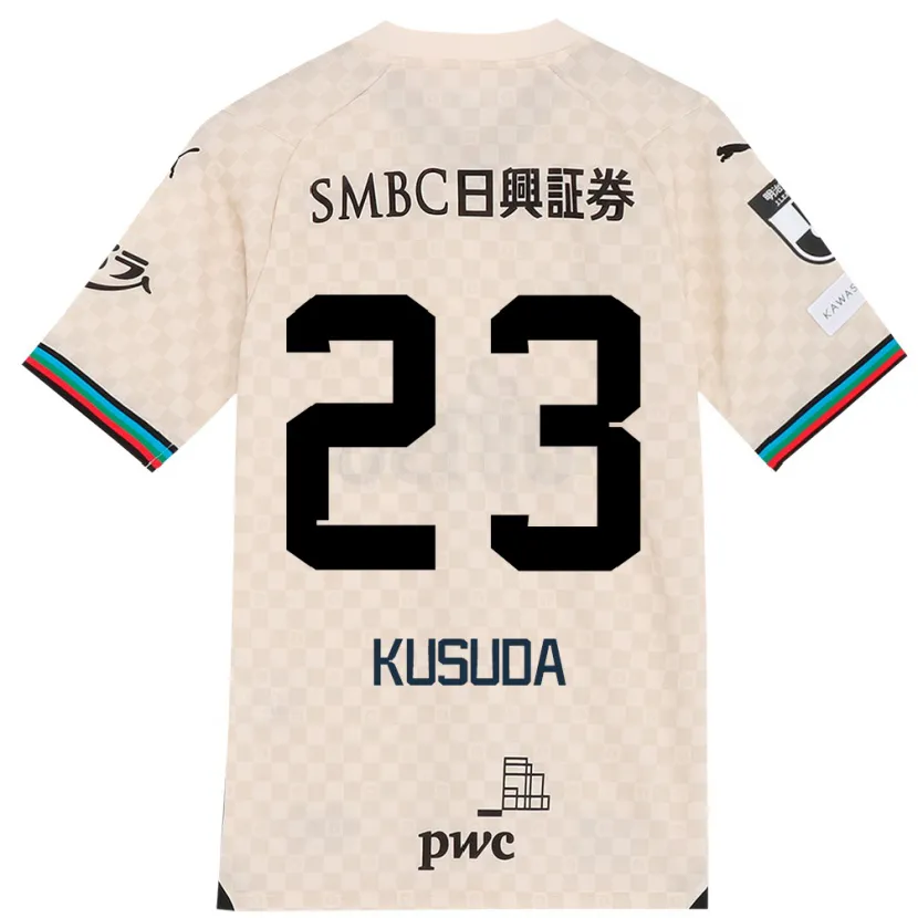 Danxen Kid Haruki Kusuda #23 White Gray Away Jersey 2024/25 T-Shirt