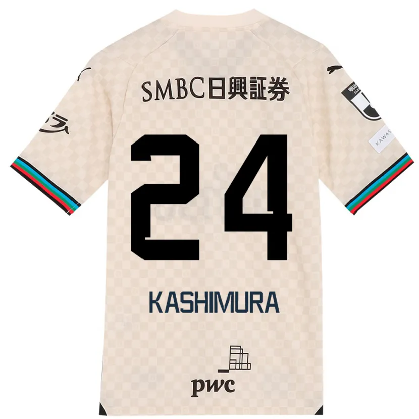 Danxen Kid Ryota Kashimura #24 White Gray Away Jersey 2024/25 T-Shirt