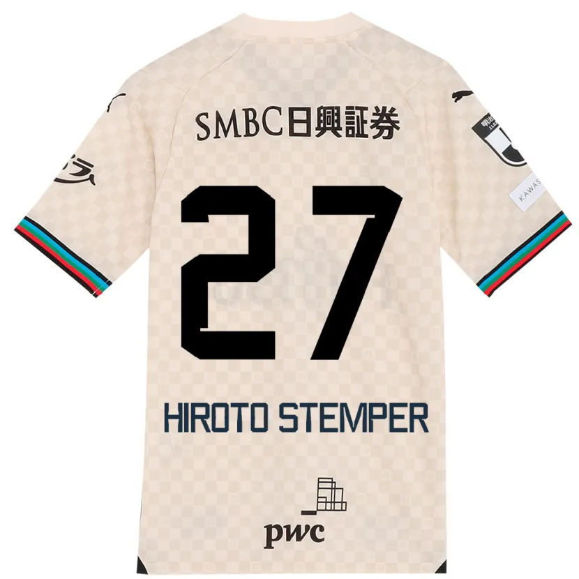 Danxen Kid Luka Hiroto Stemper #27 White Gray Away Jersey 2024/25 T-Shirt