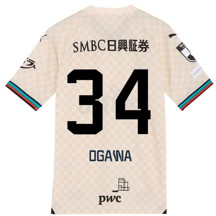 Danxen Kid Hiroto Ogawa #34 White Gray Away Jersey 2024/25 T-Shirt