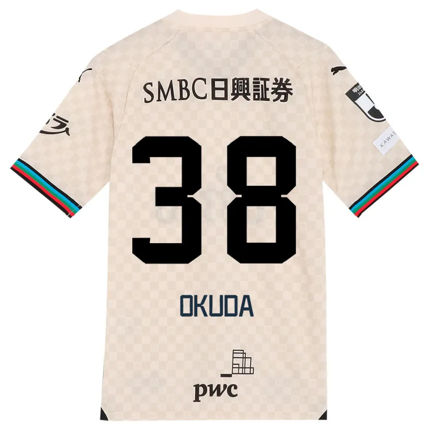 Danxen Kid Yuma Okuda #38 White Gray Away Jersey 2024/25 T-Shirt