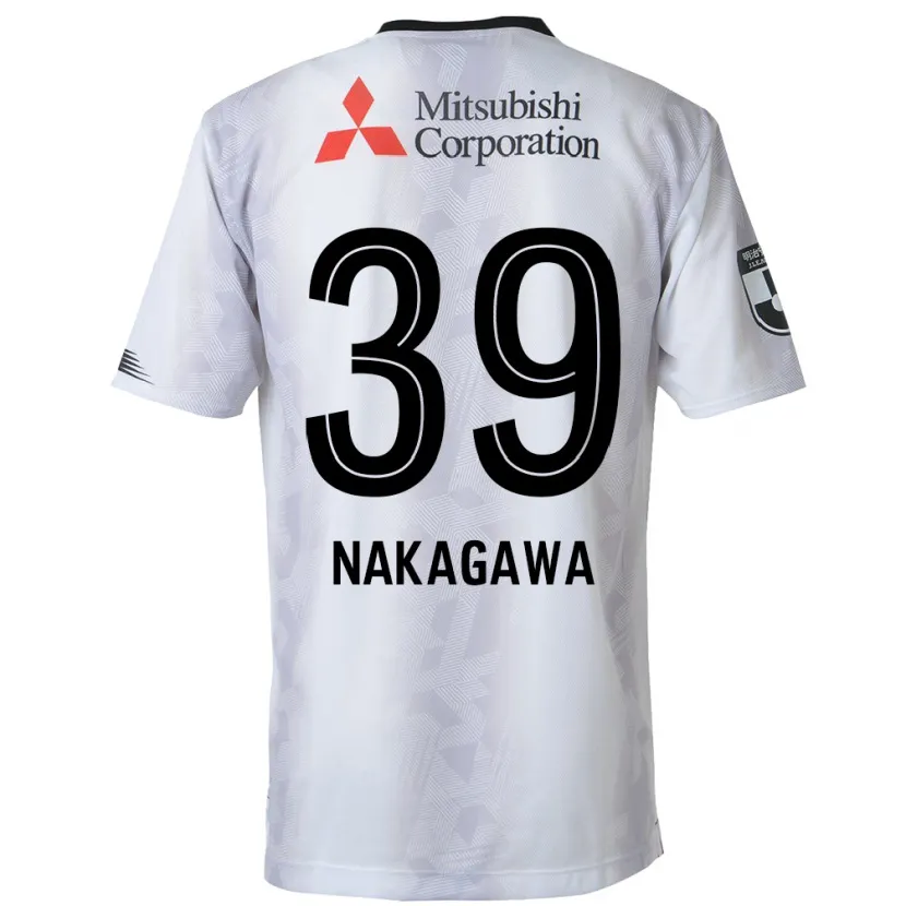 Danxen Kid Teruhito Nakagawa #39 White Black Away Jersey 2024/25 T-Shirt