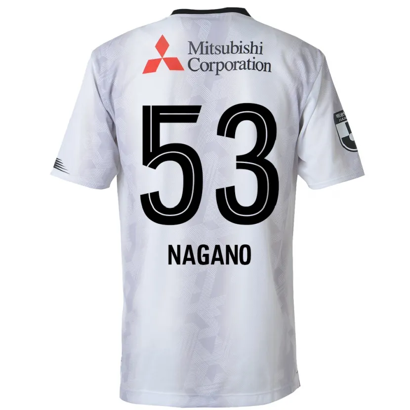 Danxen Kid Shuto Nagano #53 White Black Away Jersey 2024/25 T-Shirt