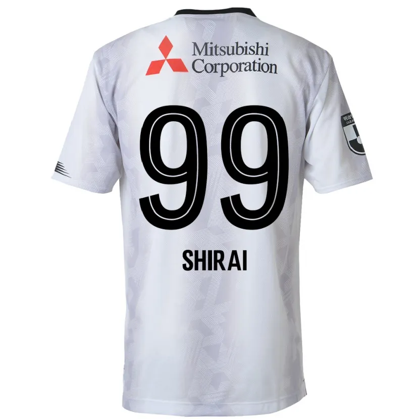 Danxen Kid Kosuke Shirai #99 White Black Away Jersey 2024/25 T-Shirt