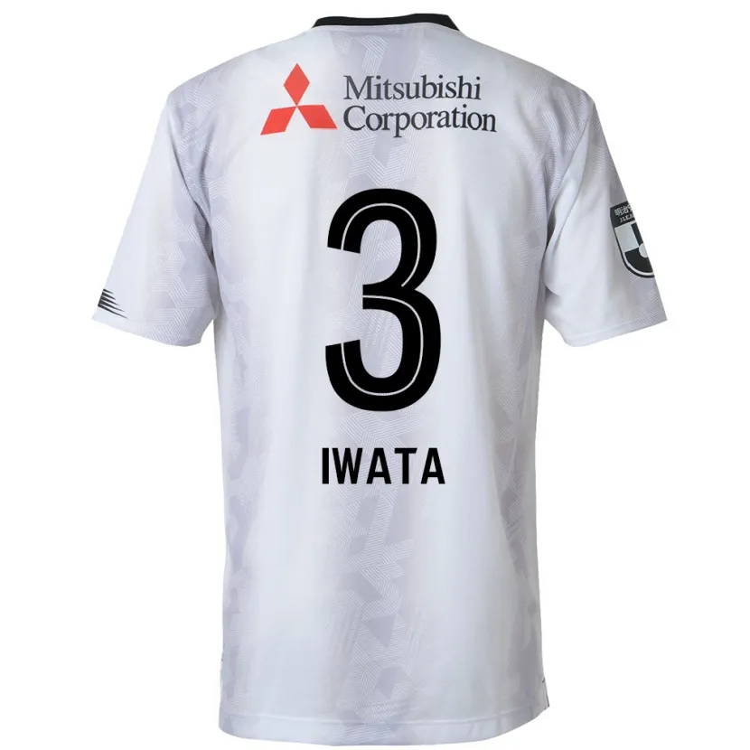 Danxen Kid Yuki Iwata #3 White Black Away Jersey 2024/25 T-Shirt