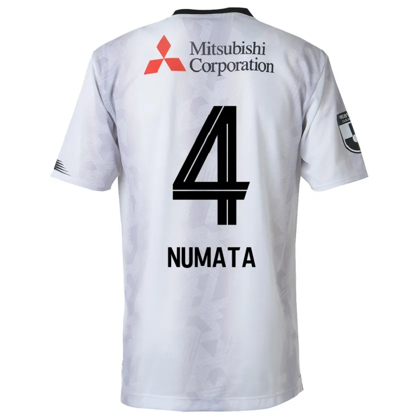 Danxen Kid Seisa Numata #4 White Black Away Jersey 2024/25 T-Shirt