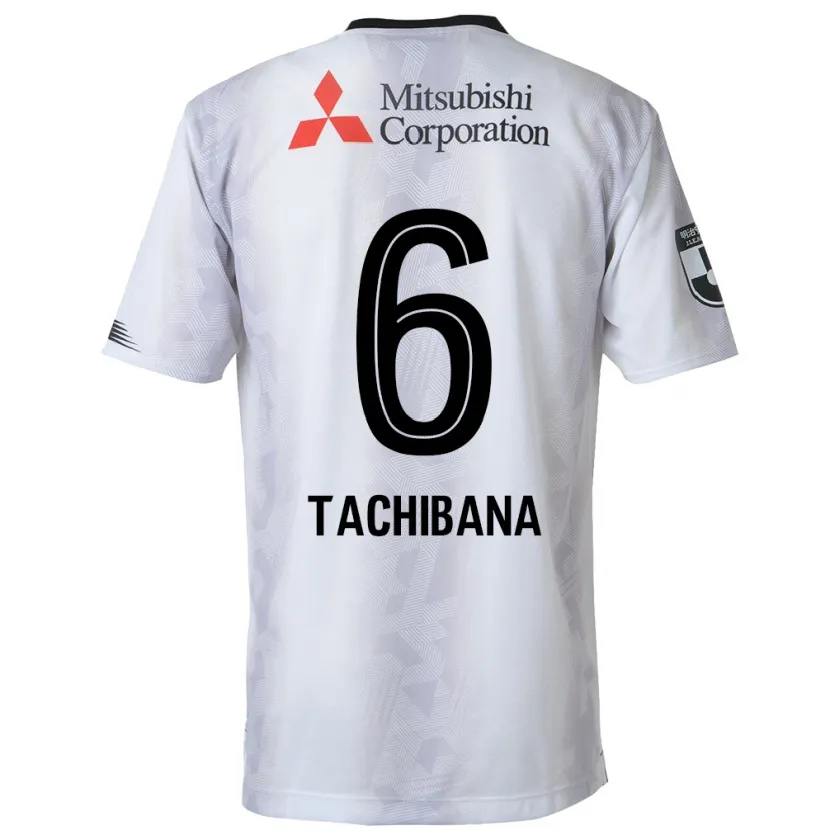 Danxen Kid Keigo Tachibana #6 White Black Away Jersey 2024/25 T-Shirt