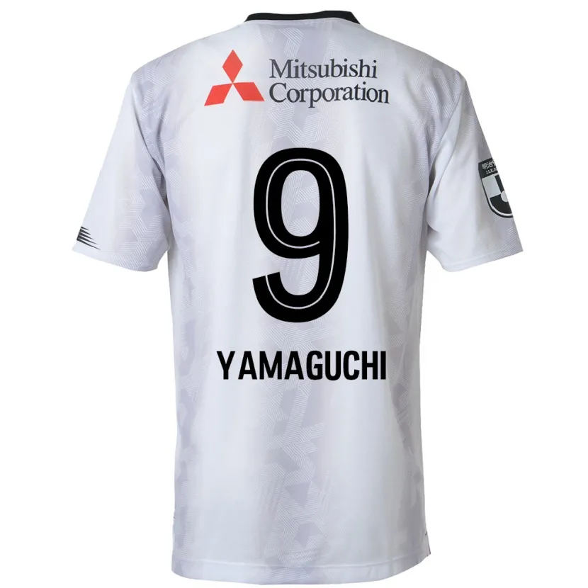 Danxen Kid Taiyo Yamaguchi #9 White Black Away Jersey 2024/25 T-Shirt