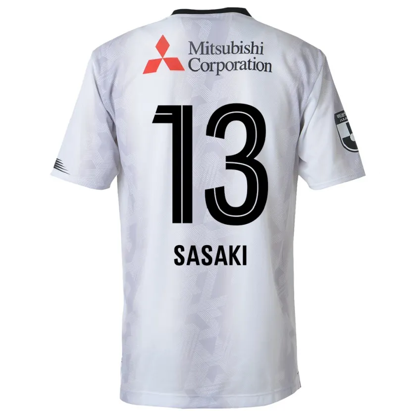 Danxen Kid Shoei Sasaki #13 White Black Away Jersey 2024/25 T-Shirt