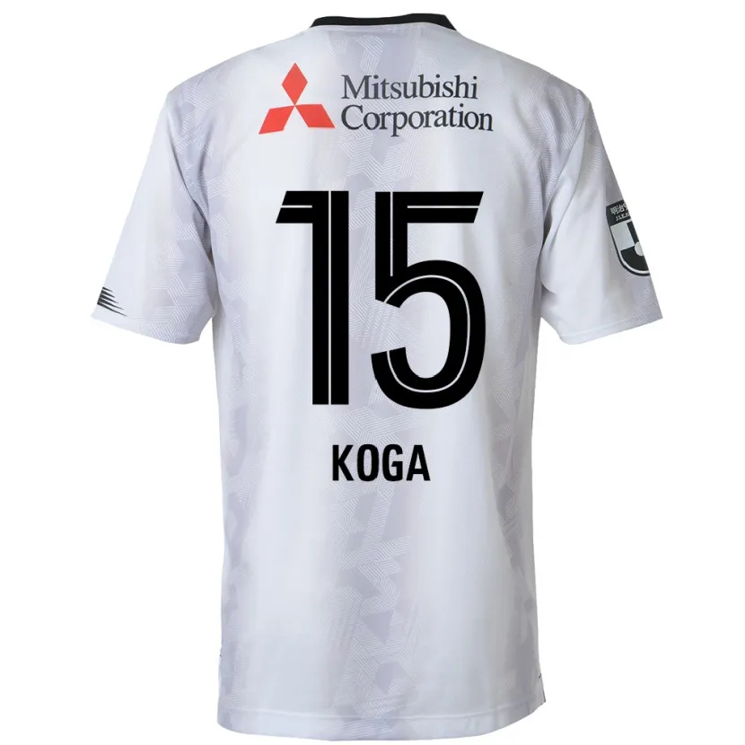 Danxen Kid Shun Koga #15 White Black Away Jersey 2024/25 T-Shirt