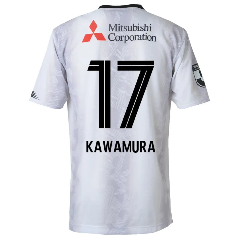 Danxen Kid Riku Kawamura #17 White Black Away Jersey 2024/25 T-Shirt