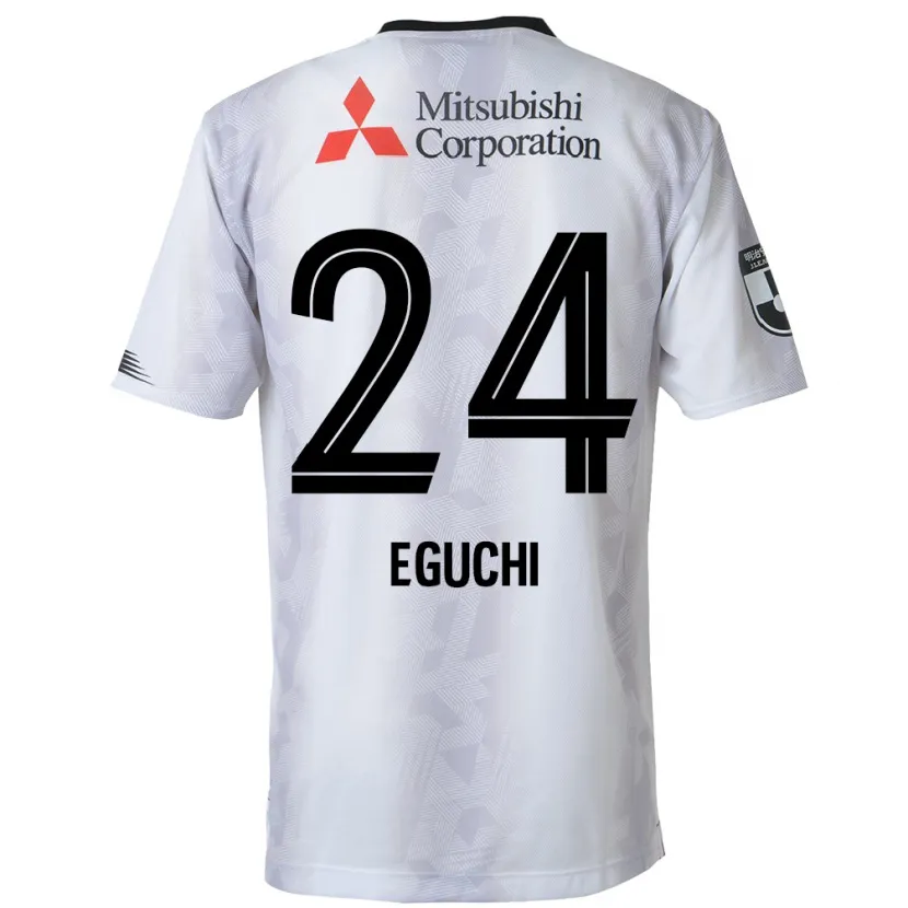 Danxen Kid Kaito Eguchi #24 White Black Away Jersey 2024/25 T-Shirt