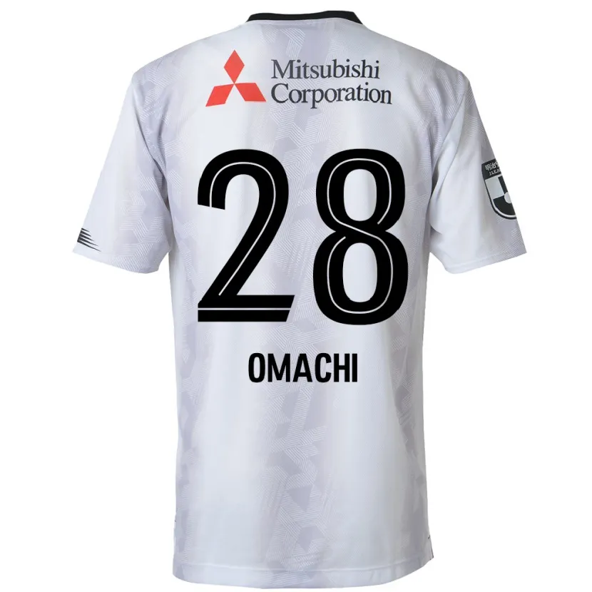 Danxen Kid Shugo Omachi #28 White Black Away Jersey 2024/25 T-Shirt