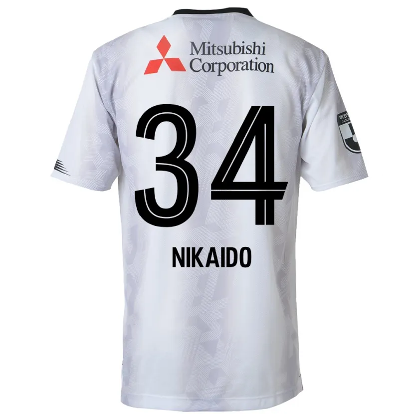 Danxen Kid Rintaro Nikaido #34 White Black Away Jersey 2024/25 T-Shirt