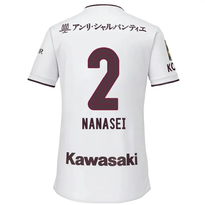 Danxen Kid Nanasei Iino #2 White Red Away Jersey 2024/25 T-Shirt