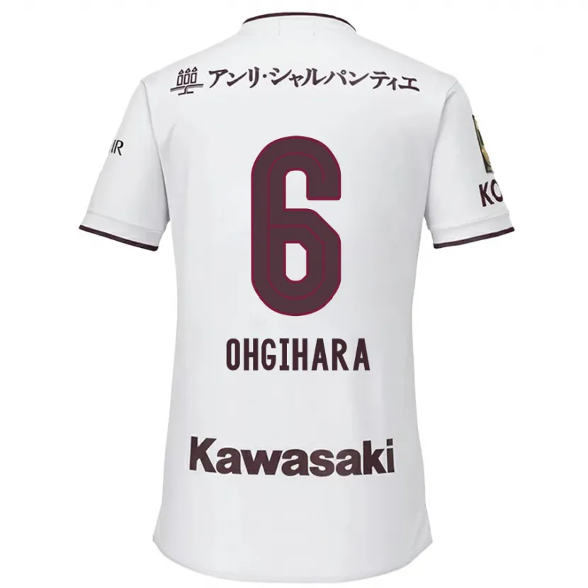 Danxen Kid Takahiro Ogihara #6 White Red Away Jersey 2024/25 T-Shirt