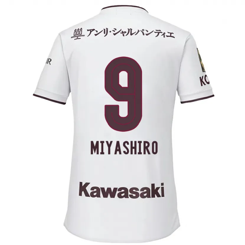 Danxen Kid Taisei Miyashiro #9 White Red Away Jersey 2024/25 T-Shirt