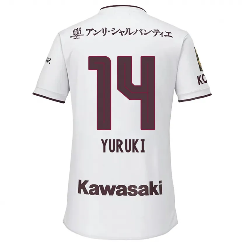 Danxen Kid Koya Yuruki #14 White Red Away Jersey 2024/25 T-Shirt