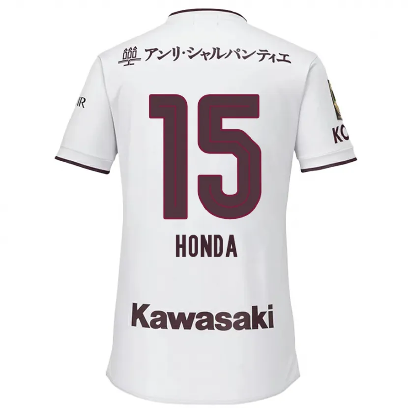 Danxen Kid Yuki Honda #15 White Red Away Jersey 2024/25 T-Shirt