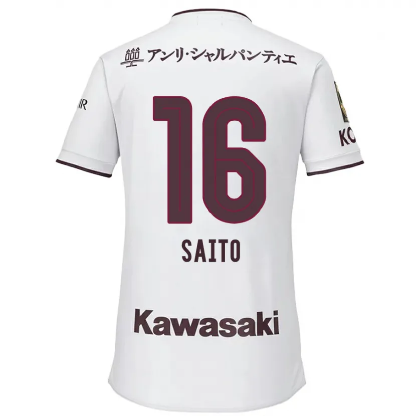 Danxen Kid Mitsuki Saito #16 White Red Away Jersey 2024/25 T-Shirt