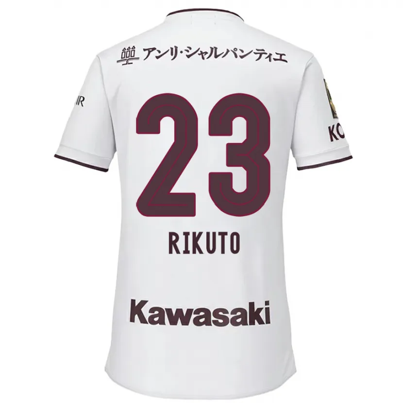 Danxen Kid Rikuto Hirose #23 White Red Away Jersey 2024/25 T-Shirt